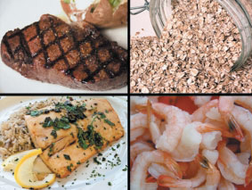 The mineral zinc is found in shellfish, fish, meat, oats, beans, and peas.