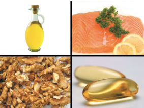 Good dietary sources of omega–3 fatty acids are oily fish (salmon, sardines, tuna), fish oils, walnuts, and some plant oils (flaxseed, canola).